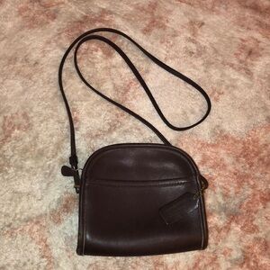 Vintage Coach Dark Brown Cross Body Purse